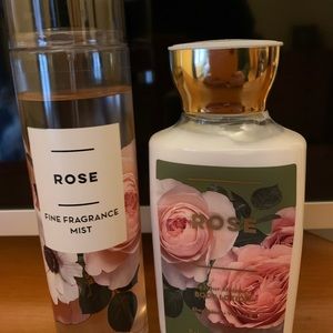 Bath and Body Works Rose body spray and lotion